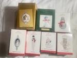 Lot 7 Hallmark Keepsake Snowman Christmas Ornaments Boxed Excellent Condition. Fixed Price $35.00.