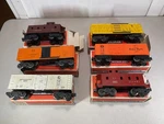 Lionel 6472, 6257, 6034, 6656, 6027 Freight Cars With Boxes Pc. Lot. Fixed Price $139.95.