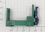Lionel 356-34 Gauge Dark Green Baggage Cart Truck With Figure And Pads. Fixed Price $8.00.