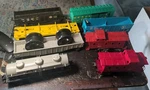 Vintage Lot Of 8 - 0/027 Lionel Box Car, Caboose & Gondolas. Fixed Price $130.00.