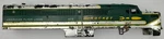 American Flyer 475-21 #475 Chrome / Green Pa Alco Diesel Rocket Plastic Shell. Fixed Price $25.00.