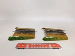 2X Rklin Spur Metal Ramp With Inserted Center Rail For Bridge #DW373-0.5. Fixed Price $43.82.