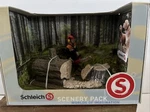New Schleich 41806 Forestry Scenery Pack - Worker With Chain Saw & Logs. Fixed Price $43.81.