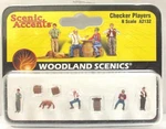 Scale Woodland Scenics A2132 Checker Players Figures (8) Pcs. Fixed Price $15.29.