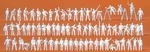 Preiser 79009 Unpainted Work Miniature Figures Plastic Model Kit. Fixed Price $35.11.