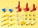 Forklifts/pallet Trucks/sack Barrows/wheelbarrows Kit Painted Preiser 17107. Fixed Price $51.06.