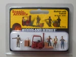 Ho Accents Workers Forklift Figures Woodland Scenics 1911. Fixed Price $19.99.
