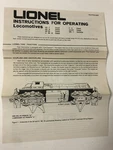 Lionel Train Instructions For Operating Locomotives 70-1776-250 Model Railroads. Fixed Price $7.00.