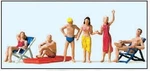 Preiser 10428 Ho Scale Beach Bathers, Sea Or Camping (pack Of 6). Fixed Price $28.66.