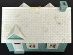 Vintage Plasticville Scale Cape Cod Blue House. Fixed Price $8.34.