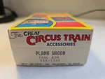 Walthers Great Circus Train Plank Wagon Tool Box 933-1365. Fixed Price $19.99.