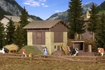 38814 Kibri Ho Kit Of Barn With Accessories In Grevasalvas. Fixed Price $28.99.
