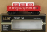 K-line K-5626 Western Maryland Gondola W/crates O-gauge Nib. Fixed Price $14.99.