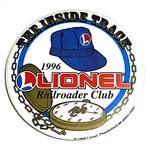 1996 Lionel Train Button Pin, The Inside Track 3.5 Railroader Club Rrc. Fixed Price $6.00.