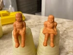 Vtg Acme Renwal 1950 Rubber Dollhouse Boy Girl Sitting Figure Toy -1 1/2''. Fixed Price $14.99.