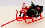 Preiser Scale Model Kit- 2 Team Horse Drawn Sleigh W/ Father Xmas Inv. #DA665. Fixed Price $35.00.