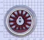 Lionel 400E-95 Red Spoked 2-3/4" Std. Gauge Steam Loco Plain Wheel (4-40 Thread). Fixed Price $12.00.