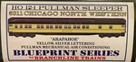 Branchline Blueprint Kit Heavyweight 12-1 Pullman Sleeper 5311 Cnw Arapahoe. Fixed Price $29.99.
