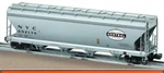 Lionel #6-17181 Nyc New York Central Acf 4-BAY Aluminum Covered Hopper Mt/box. Fixed Price $85.00.