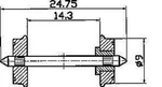 Roco 40266 Ho Scale Two Axles Cc Type RP25 Insulated One Side Diameter 9 Mm. Fixed Price $12.41.