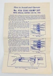 Lionel 456-93 Coal Ramp Instruction Sheet. Fixed Price $11.00.
