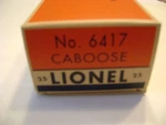 Lionel No. 6417-25 Lines Porthole C- Caboose Reproduction Box. Fixed Price $10.99.