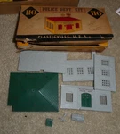 Vintage Plasticville Scale Police Dept Building Kit Complete Box HO-78. Fixed Price $28.00.