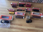 Vtg Train Cars Lot Lionel Caboose Reading Hard Rock Baby Ruth Switcher Signal. Fixed Price $59.99.