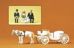 Horse Drawn Wedding Carriage (open) Figure Set Preiser 75151. Fixed Price $56.03.