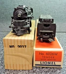 Lionel Trains Steam Engine No. 6026W Whistle Tender 2037 Smoke Locomotive. Fixed Price $160.00.