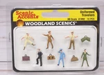 Woodland Scenics Accents A1892, Uniformed Travelers, Army Navy, Ho Scale. Fixed Price $10.95.
