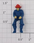 Lionel 8411-54 Blue Fireman Figure With Painted Hat, Face, & Hands (10). Fixed Price $25.00.