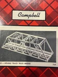 Campbell Scale Models 764 Double Track Truss Bridge Ho. Fixed Price $49.99.