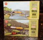 2PC Aurora Postage Stamp Kits 4181 4183 Steel Arch Bridge & Hell's Gate N. Fixed Price $48.99.