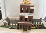 Hotel House Church Model Railroad Buildings Lot Plastic Multicolor Freestanding. Fixed Price $24.00.