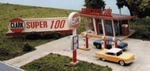 Blair Line (n-scale) #087 Clark Gas Station * Wood Laser Cut Kit Nib. Fixed Price $26.95.