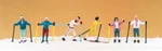 Ho Scale Preiser # 10312 Cross Country Skiers Winter Figures ( Color ). Fixed Price $19.95.