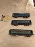 Lionel Prewar Standard Gauge Blue Comet 420 421 422 Wide Nickel Brass. Fixed Price $800.00.