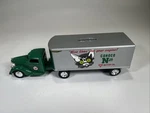 New 1992 Ertl 1948 Conoco Tractor Trailer Locking Bank Green Grey Die Cast. Fixed Price $18.95.