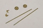 803-27B/212-4 Brake Wheel And Staff Set, Brass, Lionel Gauge. Fixed Price $11.00.