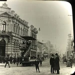 Magic Lantern Glass Slide Photo Keystone Double Decker Trolley Hobart Tasmania. Fixed Price $14.50.