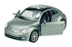 Welly Vw Volkswagen The Beetle Silver 1:34 Die Cast Metal Model New In Box 43650. Fixed Price $9.50.