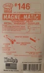 Kadee Ho Scale #146 "whisker" (long 25/64") Metal Magne-matic Coupler New. Fixed Price $6.75.