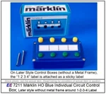 Ee New Blue M Rklin 7211 Control Box For Individual Circuits Stickers. Fixed Price $18.75.