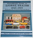 Greenbergs Guide Lionel Trains 1945-69 Uncatalogued Sets Book Hardcover New Mint. Fixed Price $99.99.