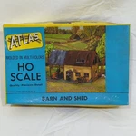 Vintage Atlas Ho Scale Barn And Shed Model Kit 727-129 W. Germany Open Box. Fixed Price $25.00.