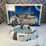 Lemax High Meadow Skating Pond Christmas Village Lighted Sound Animation Working. Fixed Price $47.00.
