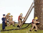 5 Modern Fire Fighters F134AP Painted Oo Scale Langley Models People Figures. Fixed Price $25.14.