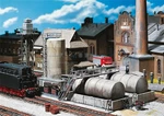 Faller 120157 - Diesel Distributor With Silos And Station Tanks. Scale H0. Fixed Price $65.95.