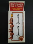 Bachmann Ho Scale Highlights Two Lighted Lamp Posts Lndscape Accessory AA424011. Fixed Price $14.99.